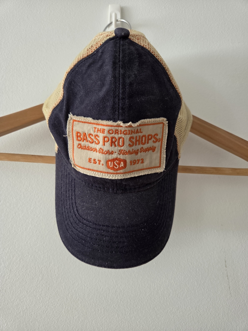 Bass Pro Shops Orange and Cream Mesh Trucker Hat